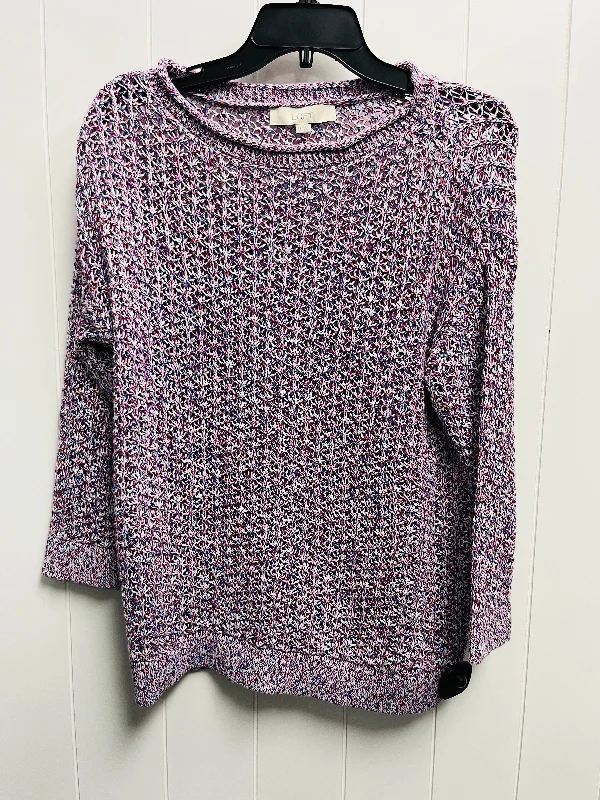 Sweater By Loft In Blue & Red, Size: Xs