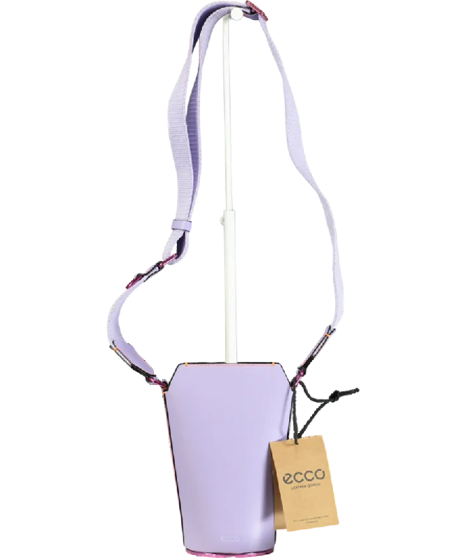 ecco Purple Leather Crossbody Pot Bag