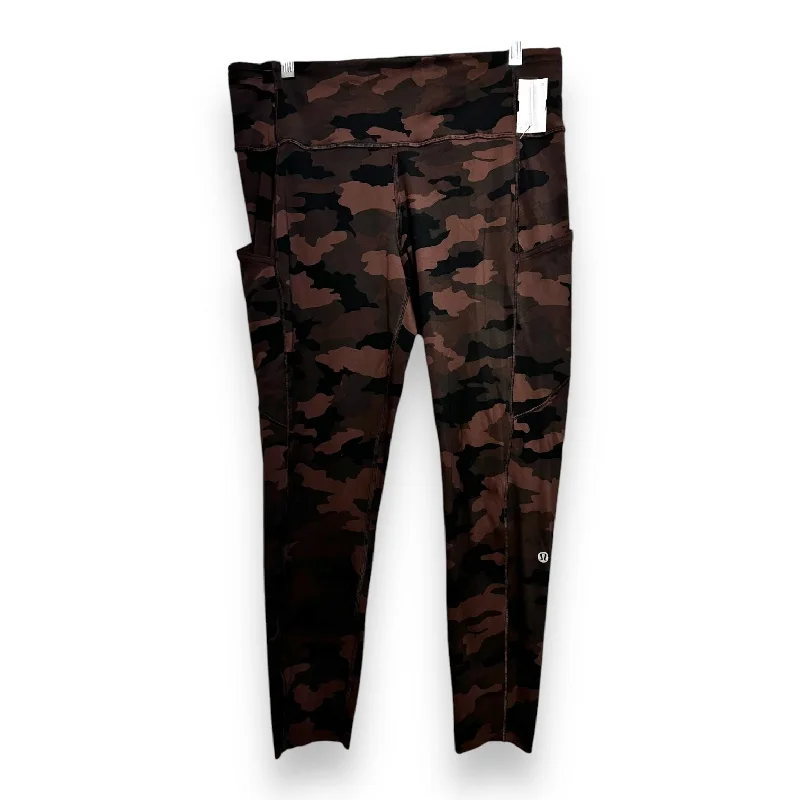 Athletic Leggings By Lululemon In Camouflage Print, Size: 12