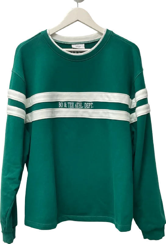 Bo & Tee Oversized Sweatshirt In Varsity Green UK L/XL