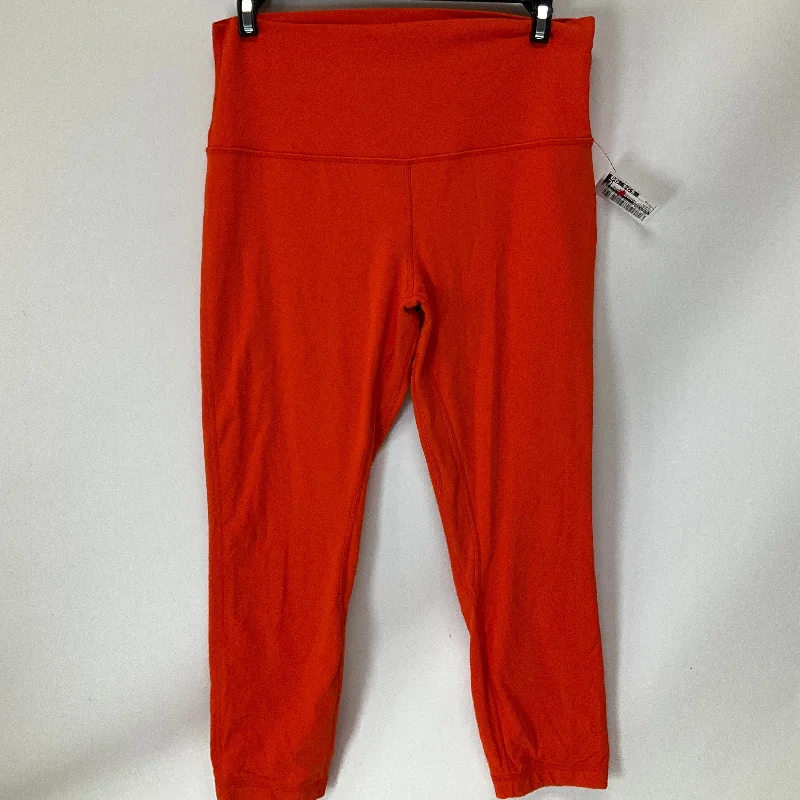 Athletic Leggings Capris By Lululemon In Orange, Size: 10