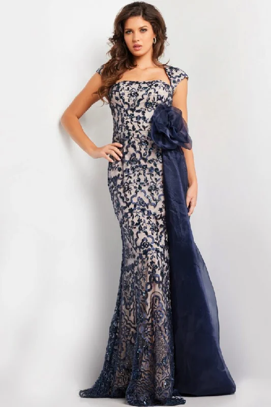 Jovani 37203 Sequin Long Formal Lace Evening Dress