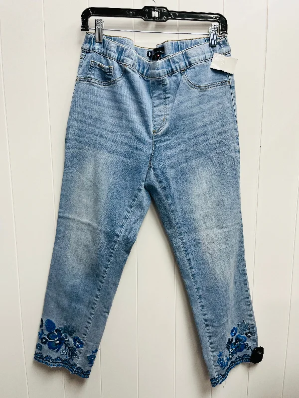 Jeans Cropped By Clothes Mentor In Blue Denim, Size: 10