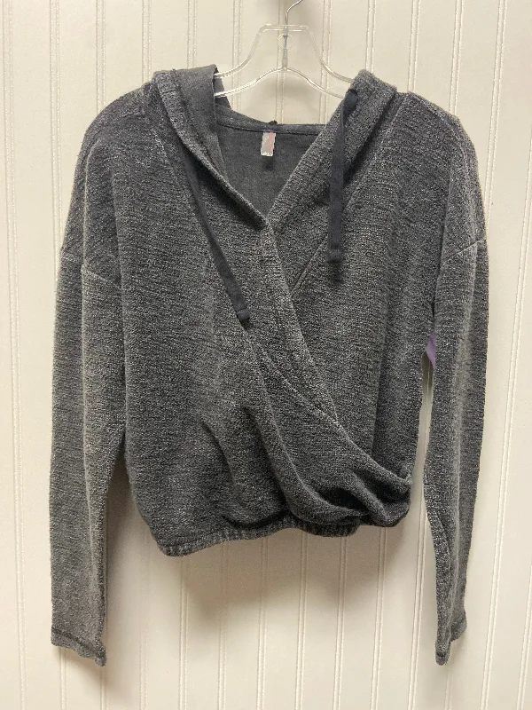 Grey Sweatshirt Hoodie Free People, Size Xs