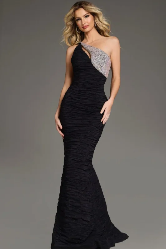 Jovani 37267 Ruched Long Formal Evening Dress