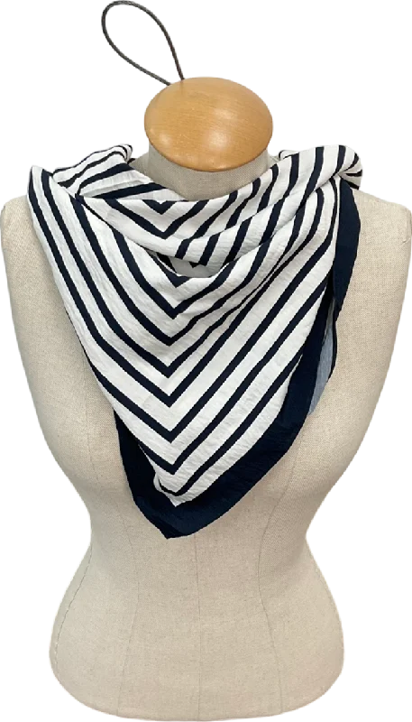 Mint Velvet White Geometric Print Neck Scarf