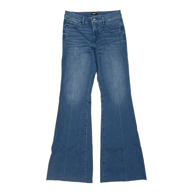 Jeans Flared By Express In Blue Denim, Size:10L