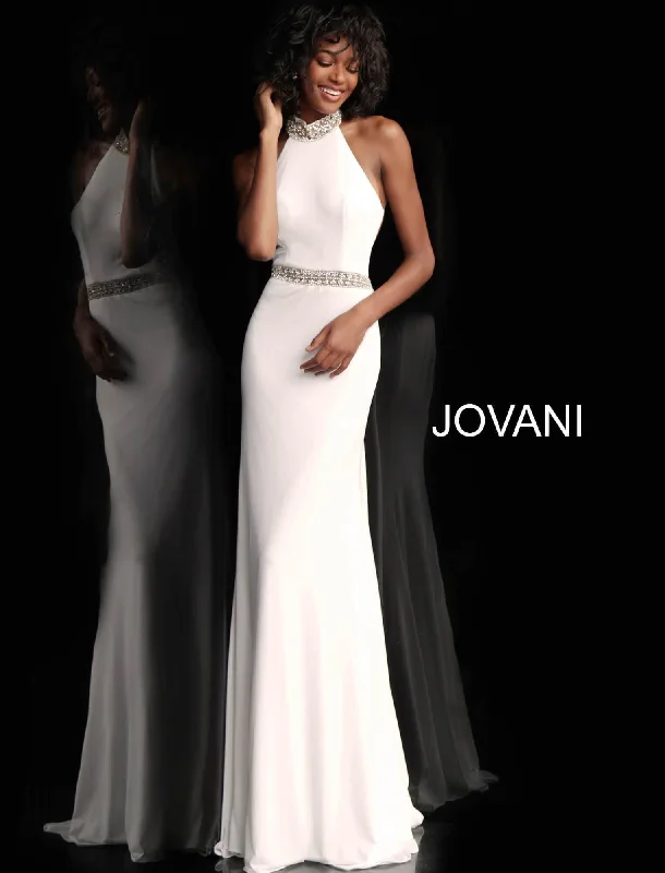 Jovani 40869 High Neck Long Prom Dress