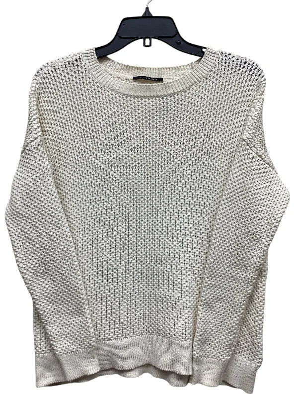 Sweater By Tahari By Arthur Levine In Cream, Size: Xs