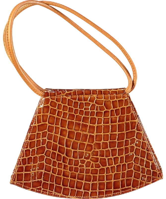 Vacare Brown Croc Effect Handbag