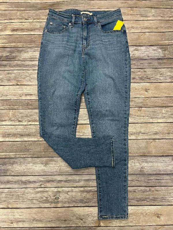 Jeans Skinny By Levis In Blue Denim, Size: 10