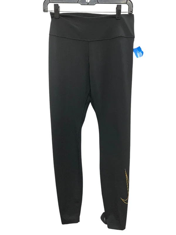 Athletic Leggings By Nike Apparel In Black, Size: M