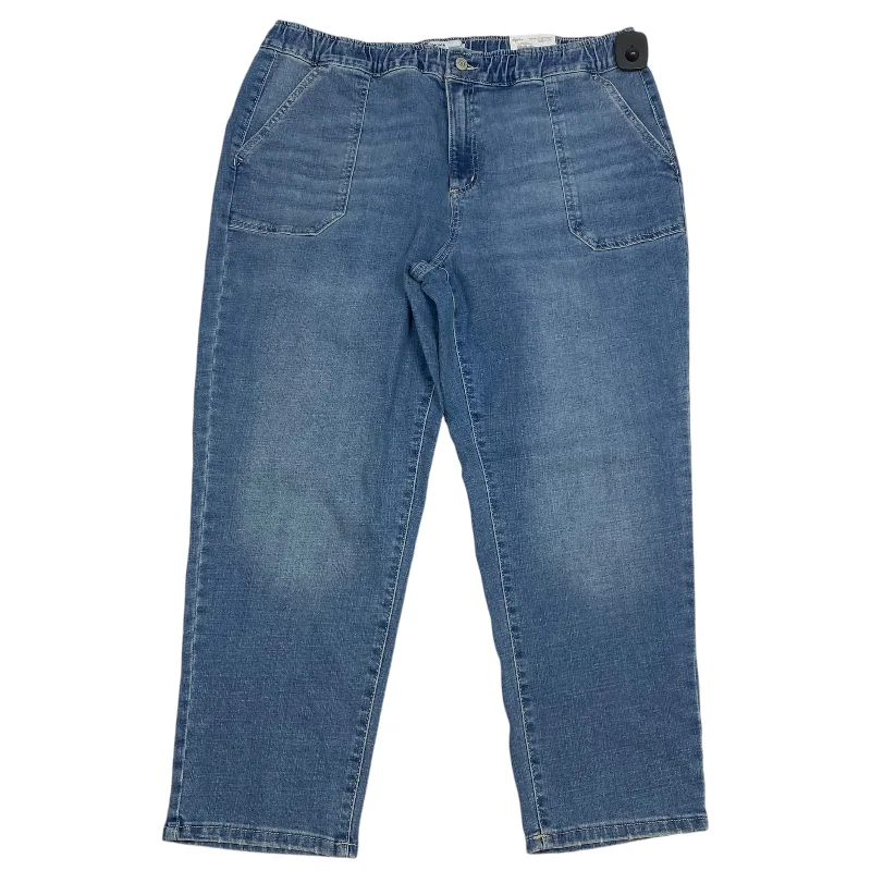 Jeans Straight By Sonoma In Blue Denim, Size: 18