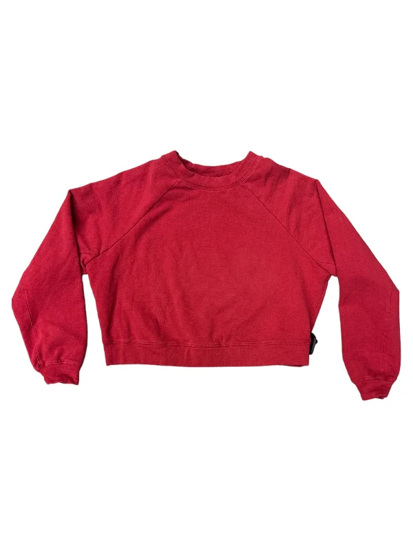 Red Sweatshirt Collar Cmb, Size M