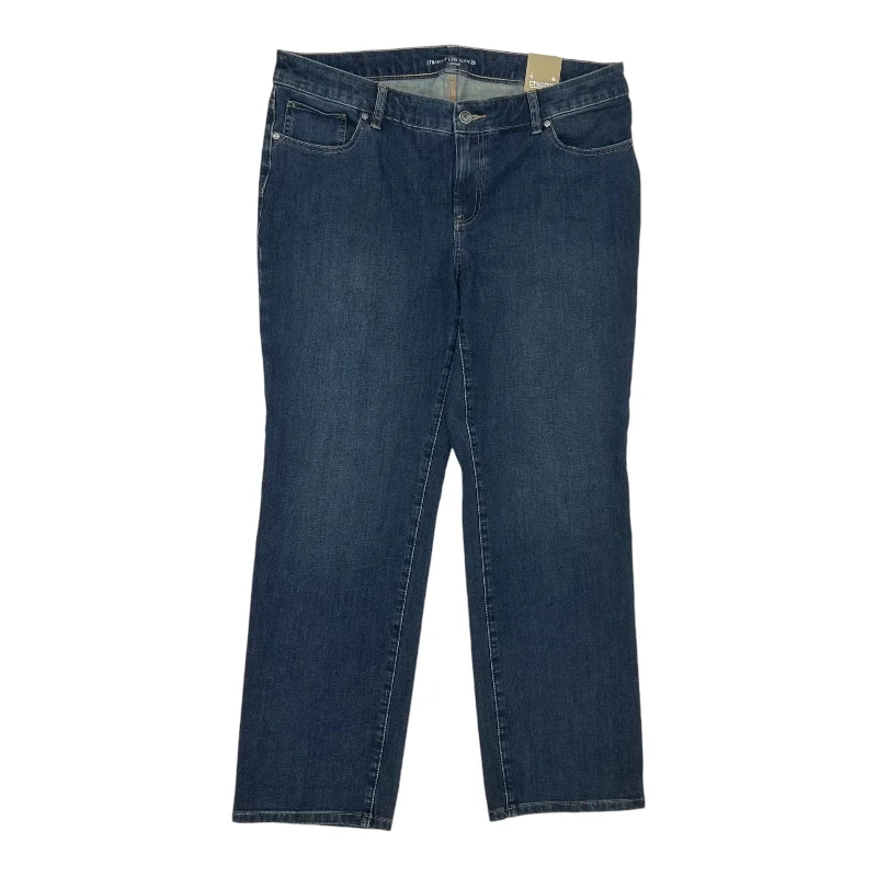 Jeans Straight By Chicos In Blue Denim, Size:12