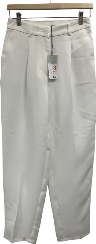 Primark White Trousers UK 8