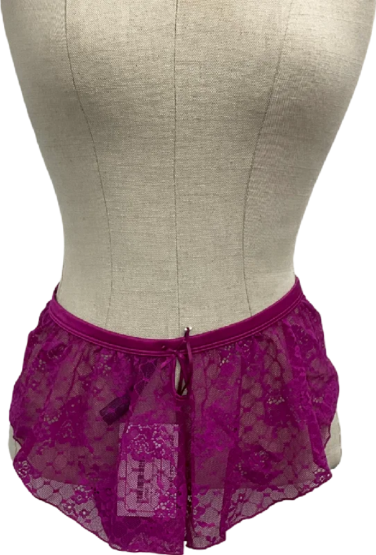 Primark Purple Lace Brief Knickers UK S