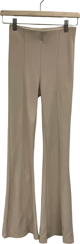 Bershka Beige Flared Trousers UK S