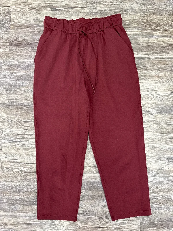 Athletic Pants By Lululemon In Red, Size: 6