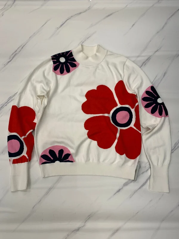 Sweater Designer By Tory Burch In Blue & Red & White, Size: Xs