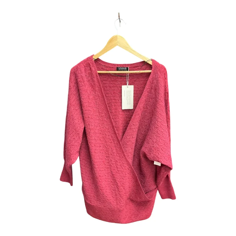 Sweater By Clothes Mentor In Raspberry, Size: 1x