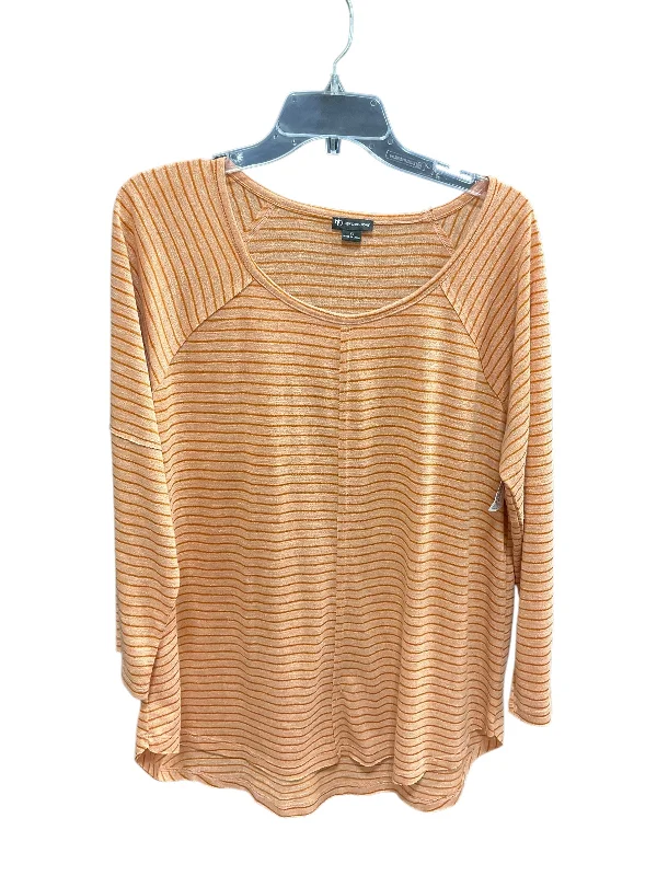 Top 3/4 Sleeve Basic By New Directions In Orange, Size: Xl