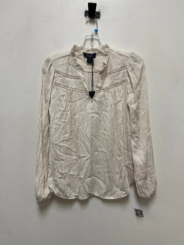 Top Long Sleeve By Rachel Roy In Cream, Size: S