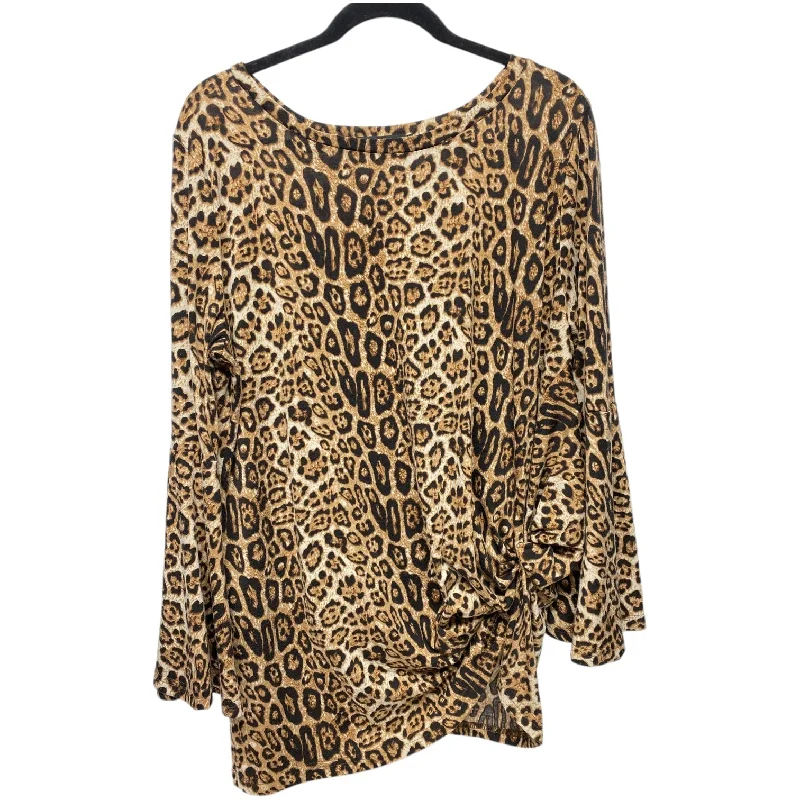 Top Long Sleeve By Crazy Train In Animal Print, Size: L