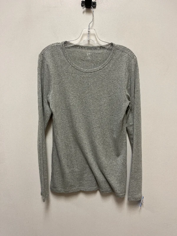 Top Long Sleeve By Gap In Grey, Size: L