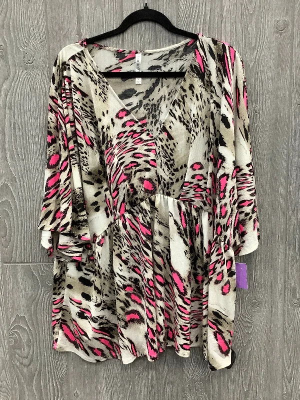 Top 3/4 Sleeve By Clothes Mentor In Animal Print, Size: Xl