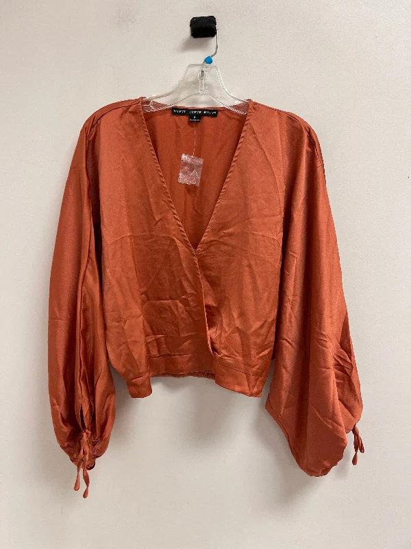 Top Long Sleeve By Hyfve In Orange, Size: S