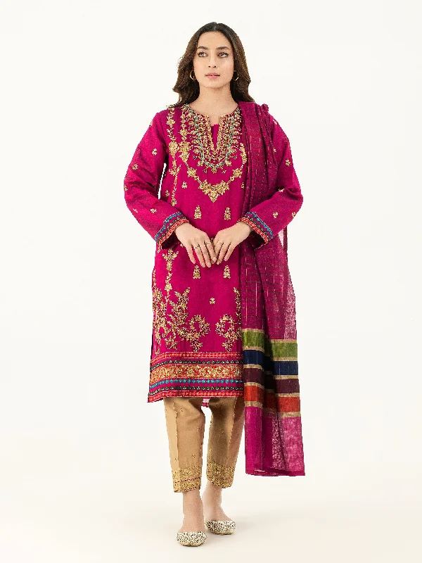 3 Piece Net Suit-Embroidered (Pret)