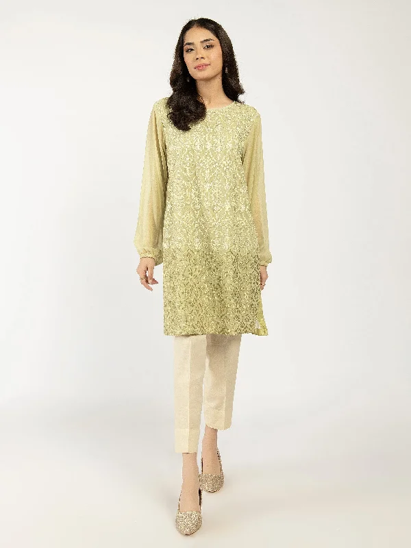 Embroidered Chiffon Shirt