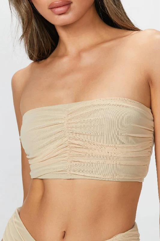 Mesh Delrey Top In Sand