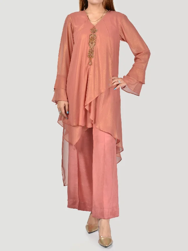 Embellished Chiffon Suit