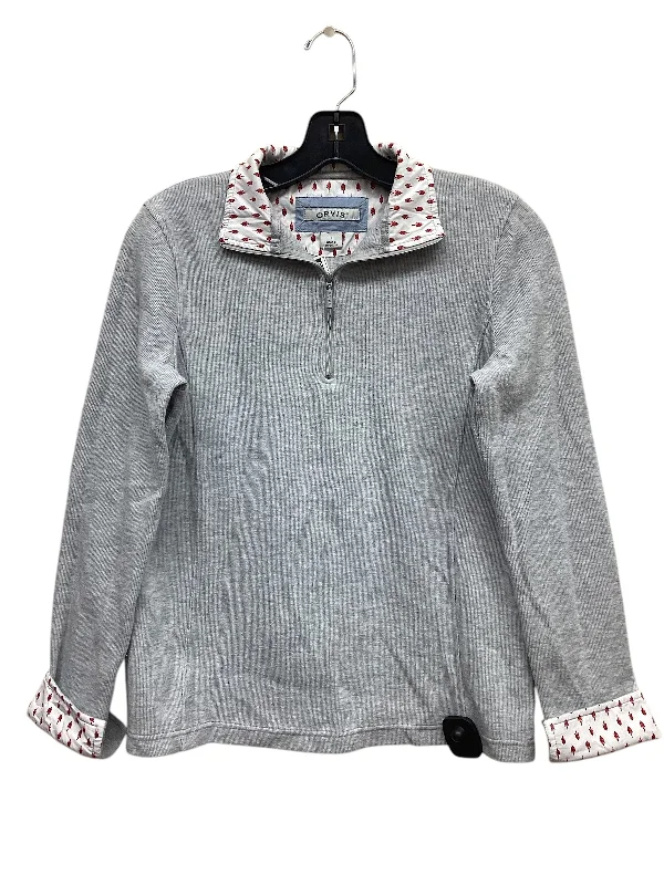 Top Long Sleeve By Orvis In Grey & Red, Size: S