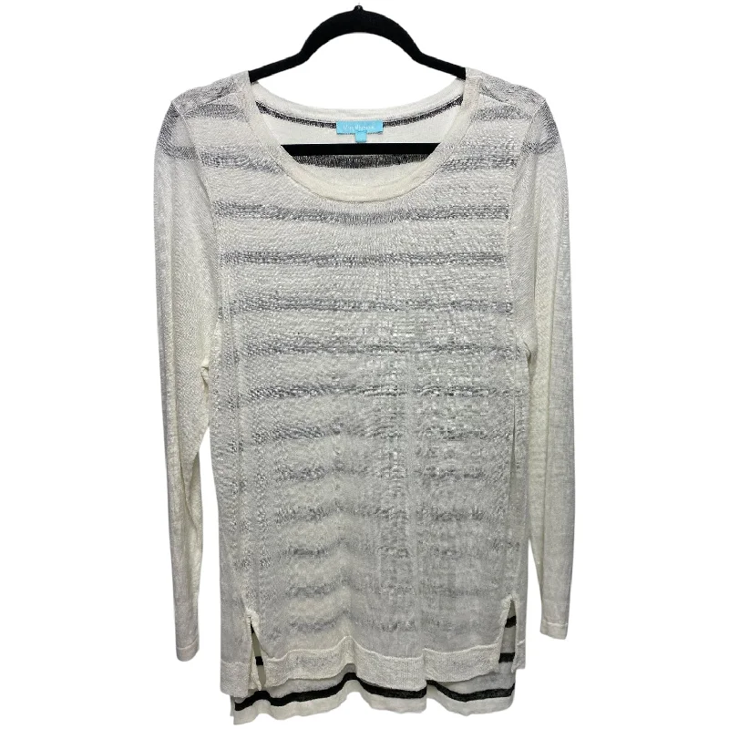 Top Long Sleeve By Clothes Mentor In Black & Cream, Size: L