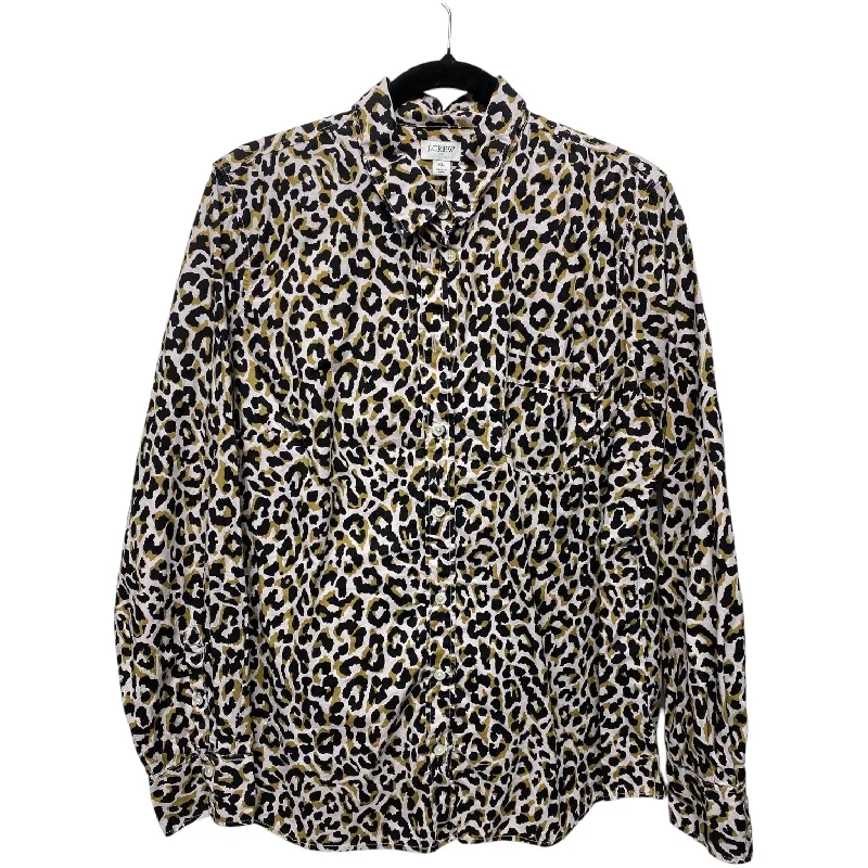 Top Long Sleeve By J. Crew In Animal Print, Size: Xl