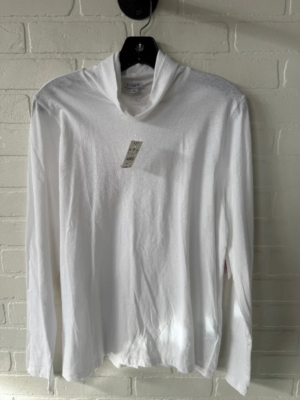 Top Long Sleeve Basic By J. Crew In White, Size: L