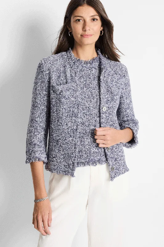 NIC+ZOE Mixed Knit Sweater Jacket