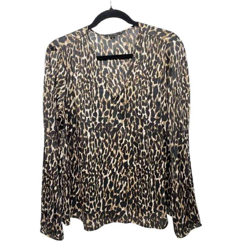 Top Long Sleeve By Banana Republic In Animal Print, Size: L