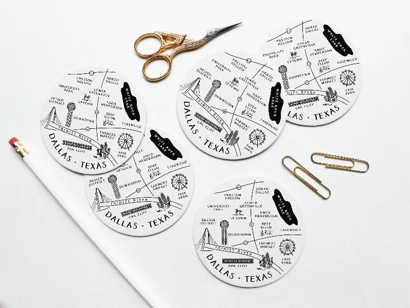 Dallas Neighborhoods Coaster Set