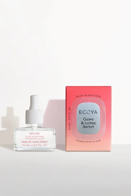 Ecoya Plug In Diffuser Fragrance Flask - Guava & Lychee Sorbet