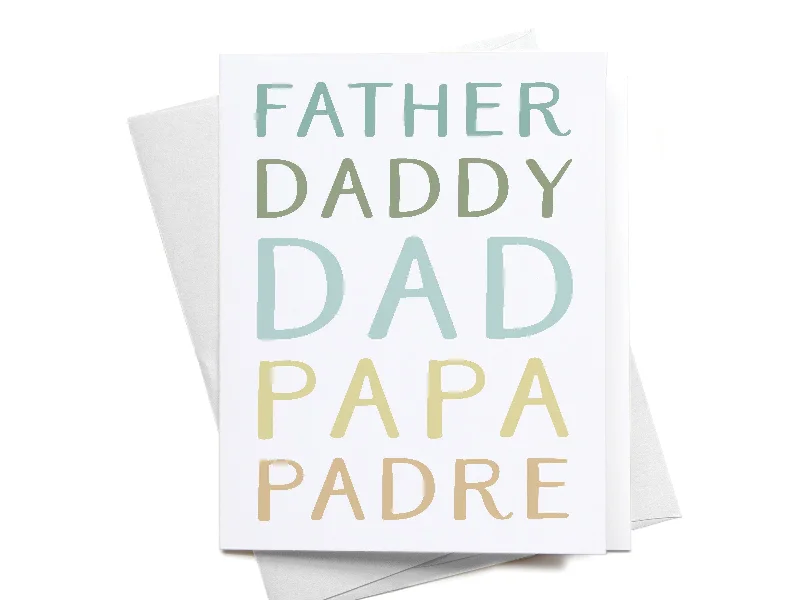 Father Daddy Dad Papa Padre Greeting Card - HS