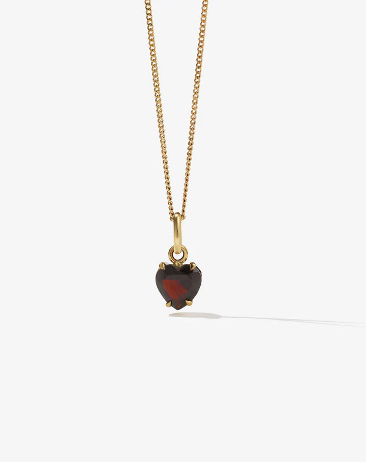 Meadowlark Heart Jewel Necklace - 23k Gold Plated