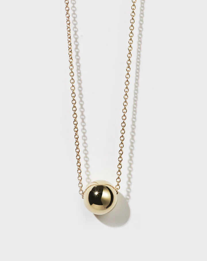 Meadowlark Orb Necklace - 23k Gold Plated