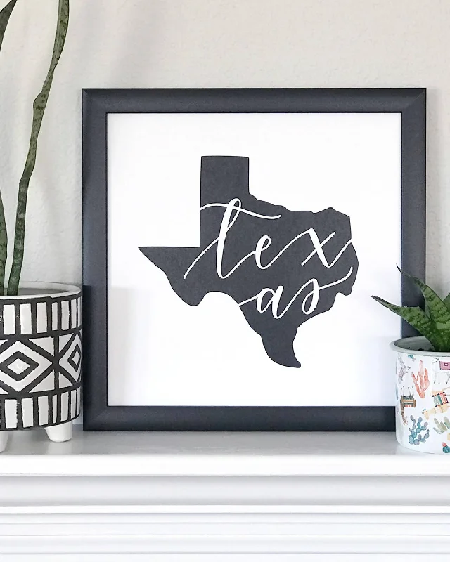 Modern Texas Wall Art Print