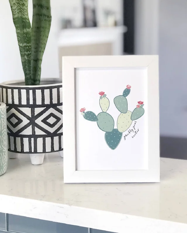 Prickly Pear Cactus Wall Art Print