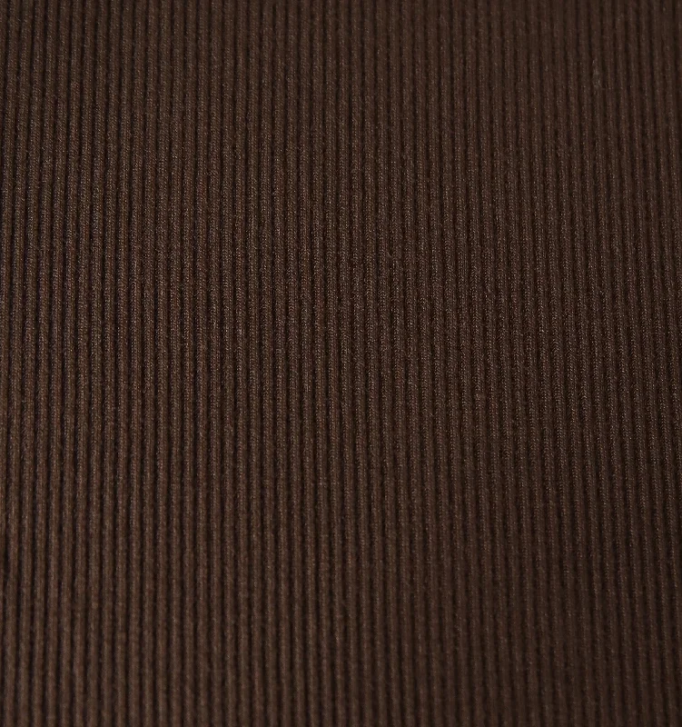 RIBBED DOLMAN TEE-BROWN