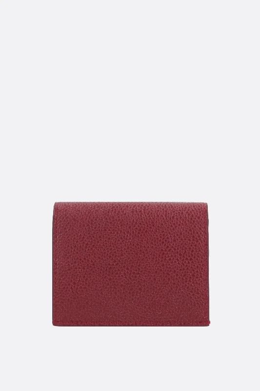 Pebble Grain leather double card case